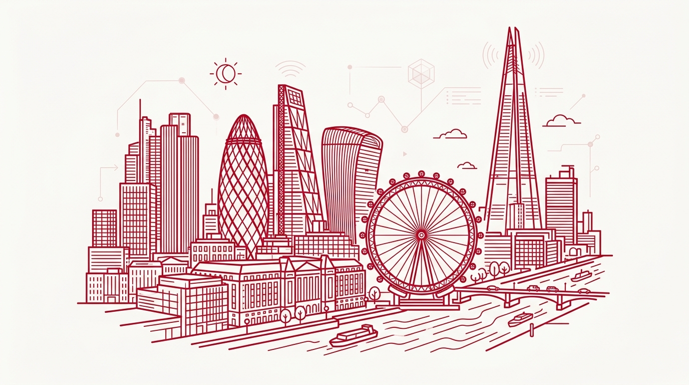 London city skyline illustration representing building strong developer foundations